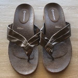 Brown metallic Rockport adiPRENE by adidas sandals